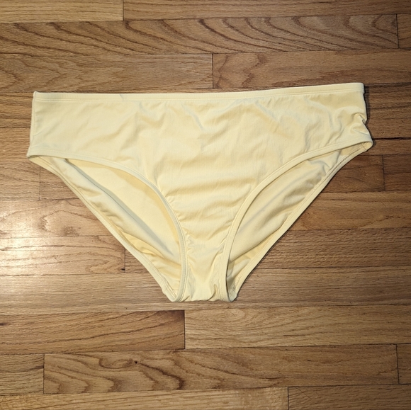 Xhilaration Yellow Ribbed Cheeky High Leg Mid Waist Bikini Swim Bottom 2X - Picture 3 of 8